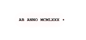 AB ANNO MCMLXXX •